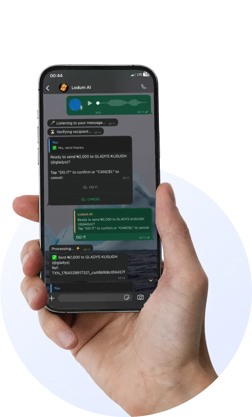 LodumAI app on phone
